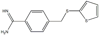 4-[(thiophen-2-ylsulfanyl)methyl]benzene-1-carboximidamide 结构式