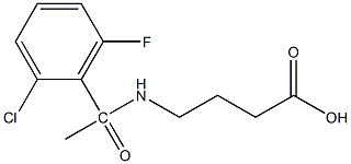 4-[1-(2-chloro-6-fluorophenyl)acetamido]butanoic acid 结构式