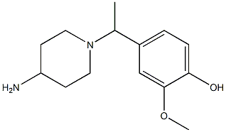 4-[1-(4-aminopiperidin-1-yl)ethyl]-2-methoxyphenol 结构式