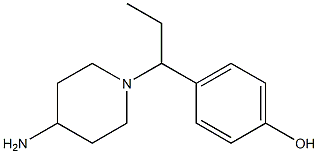 4-[1-(4-aminopiperidin-1-yl)propyl]phenol 结构式