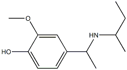 4-[1-(butan-2-ylamino)ethyl]-2-methoxyphenol 结构式