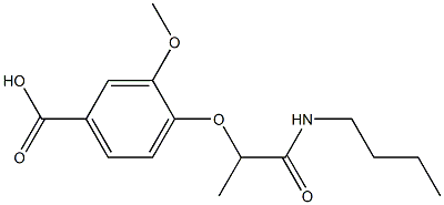 4-[1-(butylcarbamoyl)ethoxy]-3-methoxybenzoic acid 结构式