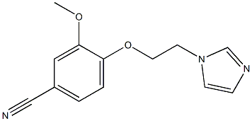 4-[2-(1H-imidazol-1-yl)ethoxy]-3-methoxybenzonitrile 结构式