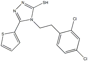 4-[2-(2,4-dichlorophenyl)ethyl]-5-(thiophen-2-yl)-4H-1,2,4-triazole-3-thiol 结构式