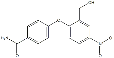 4-[2-(hydroxymethyl)-4-nitrophenoxy]benzamide 结构式