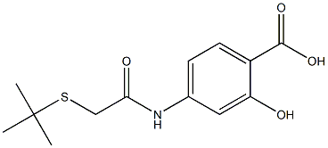 4-[2-(tert-butylsulfanyl)acetamido]-2-hydroxybenzoic acid 结构式