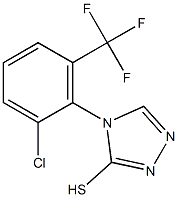 4-[2-chloro-6-(trifluoromethyl)phenyl]-4H-1,2,4-triazole-3-thiol 结构式