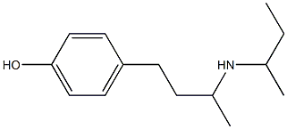 4-[3-(butan-2-ylamino)butyl]phenol 结构式