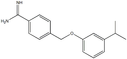 4-[3-(propan-2-yl)phenoxymethyl]benzene-1-carboximidamide 结构式