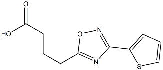 4-[3-(thiophen-2-yl)-1,2,4-oxadiazol-5-yl]butanoic acid 结构式