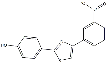 4-[4-(3-nitrophenyl)-1,3-thiazol-2-yl]phenol 结构式