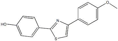 4-[4-(4-methoxyphenyl)-1,3-thiazol-2-yl]phenol 结构式