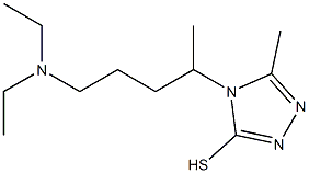 4-[4-(diethylamino)-1-methylbutyl]-5-methyl-4H-1,2,4-triazole-3-thiol 结构式