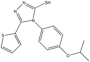 4-[4-(propan-2-yloxy)phenyl]-5-(thiophen-2-yl)-4H-1,2,4-triazole-3-thiol 结构式