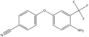 4-[4-amino-3-(trifluoromethyl)phenoxy]benzonitrile 结构式