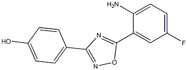 4-[5-(2-amino-5-fluorophenyl)-1,2,4-oxadiazol-3-yl]phenol 结构式