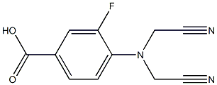 4-[bis(cyanomethyl)amino]-3-fluorobenzoic acid 结构式