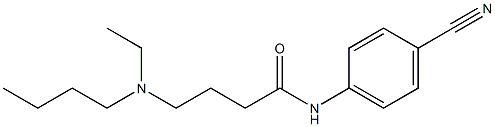 4-[butyl(ethyl)amino]-N-(4-cyanophenyl)butanamide 结构式