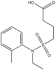 4-[ethyl(2-methylphenyl)sulfamoyl]butanoic acid 结构式