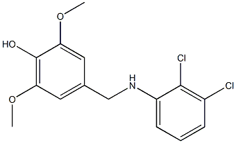 4-{[(2,3-dichlorophenyl)amino]methyl}-2,6-dimethoxyphenol 结构式