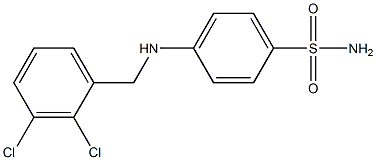 4-{[(2,3-dichlorophenyl)methyl]amino}benzene-1-sulfonamide 结构式