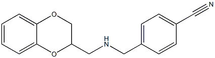 4-{[(2,3-dihydro-1,4-benzodioxin-2-ylmethyl)amino]methyl}benzonitrile 结构式