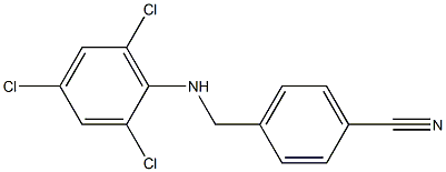 4-{[(2,4,6-trichlorophenyl)amino]methyl}benzonitrile 结构式