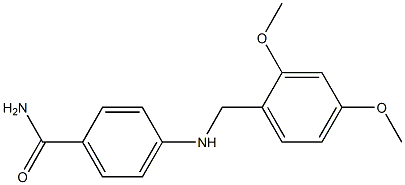 4-{[(2,4-dimethoxyphenyl)methyl]amino}benzamide 结构式