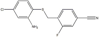 4-{[(2-amino-4-chlorophenyl)sulfanyl]methyl}-3-fluorobenzonitrile 结构式