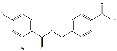 4-{[(2-bromo-4-fluorophenyl)formamido]methyl}benzoic acid 结构式