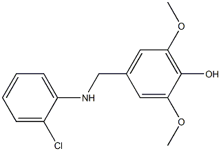 4-{[(2-chlorophenyl)amino]methyl}-2,6-dimethoxyphenol 结构式