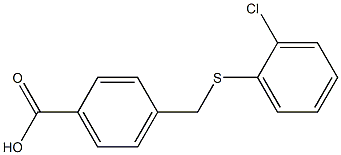 4-{[(2-chlorophenyl)sulfanyl]methyl}benzoic acid 结构式