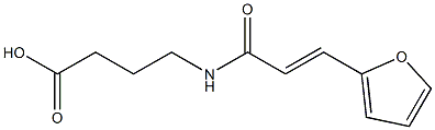 4-{[(2E)-3-(2-furyl)prop-2-enoyl]amino}butanoic acid 结构式