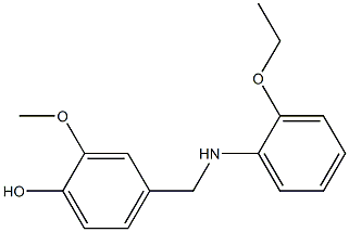 4-{[(2-ethoxyphenyl)amino]methyl}-2-methoxyphenol 结构式