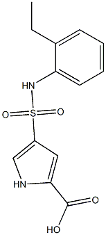 4-{[(2-ethylphenyl)amino]sulfonyl}-1H-pyrrole-2-carboxylic acid 结构式