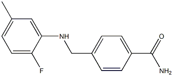 4-{[(2-fluoro-5-methylphenyl)amino]methyl}benzamide 结构式