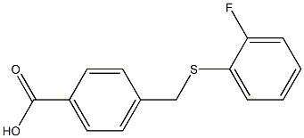 4-{[(2-fluorophenyl)sulfanyl]methyl}benzoic acid 结构式