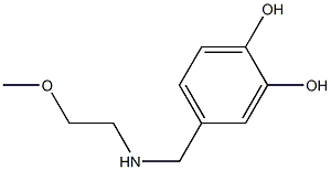 4-{[(2-methoxyethyl)amino]methyl}benzene-1,2-diol 结构式