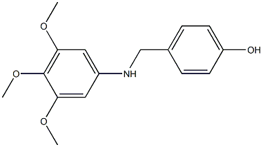 4-{[(3,4,5-trimethoxyphenyl)amino]methyl}phenol 结构式