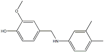 4-{[(3,4-dimethylphenyl)amino]methyl}-2-methoxyphenol 结构式