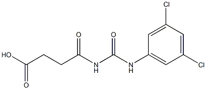 4-{[(3,5-dichlorophenyl)carbamoyl]amino}-4-oxobutanoic acid 结构式