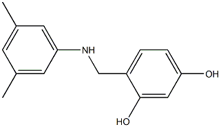 4-{[(3,5-dimethylphenyl)amino]methyl}benzene-1,3-diol 结构式