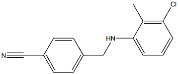 4-{[(3-chloro-2-methylphenyl)amino]methyl}benzonitrile 结构式