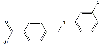 4-{[(3-chlorophenyl)amino]methyl}benzamide 结构式