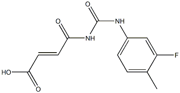 4-{[(3-fluoro-4-methylphenyl)carbamoyl]amino}-4-oxobut-2-enoic acid 结构式