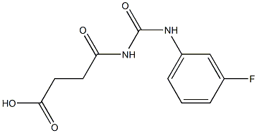 4-{[(3-fluorophenyl)carbamoyl]amino}-4-oxobutanoic acid 结构式