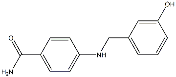 4-{[(3-hydroxyphenyl)methyl]amino}benzamide 结构式