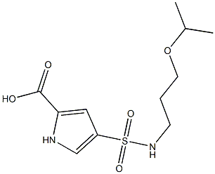 4-{[(3-isopropoxypropyl)amino]sulfonyl}-1H-pyrrole-2-carboxylic acid 结构式