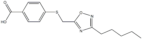 4-{[(3-pentyl-1,2,4-oxadiazol-5-yl)methyl]thio}benzoic acid 结构式