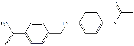 4-{[(4-acetamidophenyl)amino]methyl}benzamide 结构式